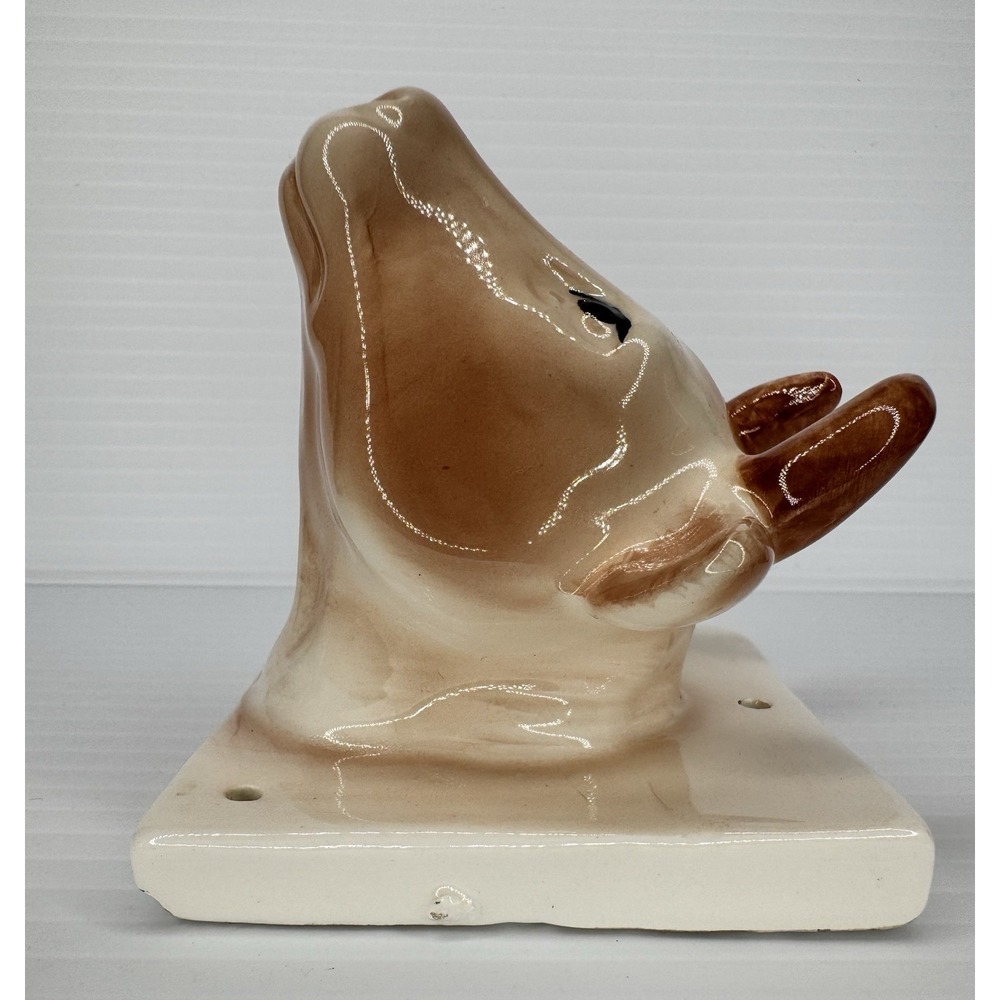 Vintage Ceramic Cow Bull Head Wall Hook Towel Apron Hanger Farmhouse Decor - Picture 6 of 12